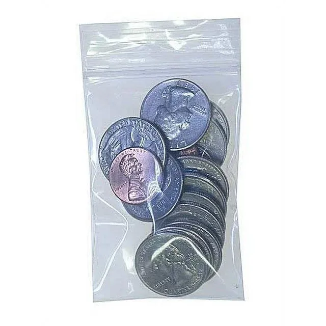 100 Baggies W 2"X3" H Small Reclosable Seal Clear Plastic Poly Bag