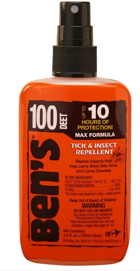 100 Max Deet Tick & Insect Repellent Spray 3.4oz