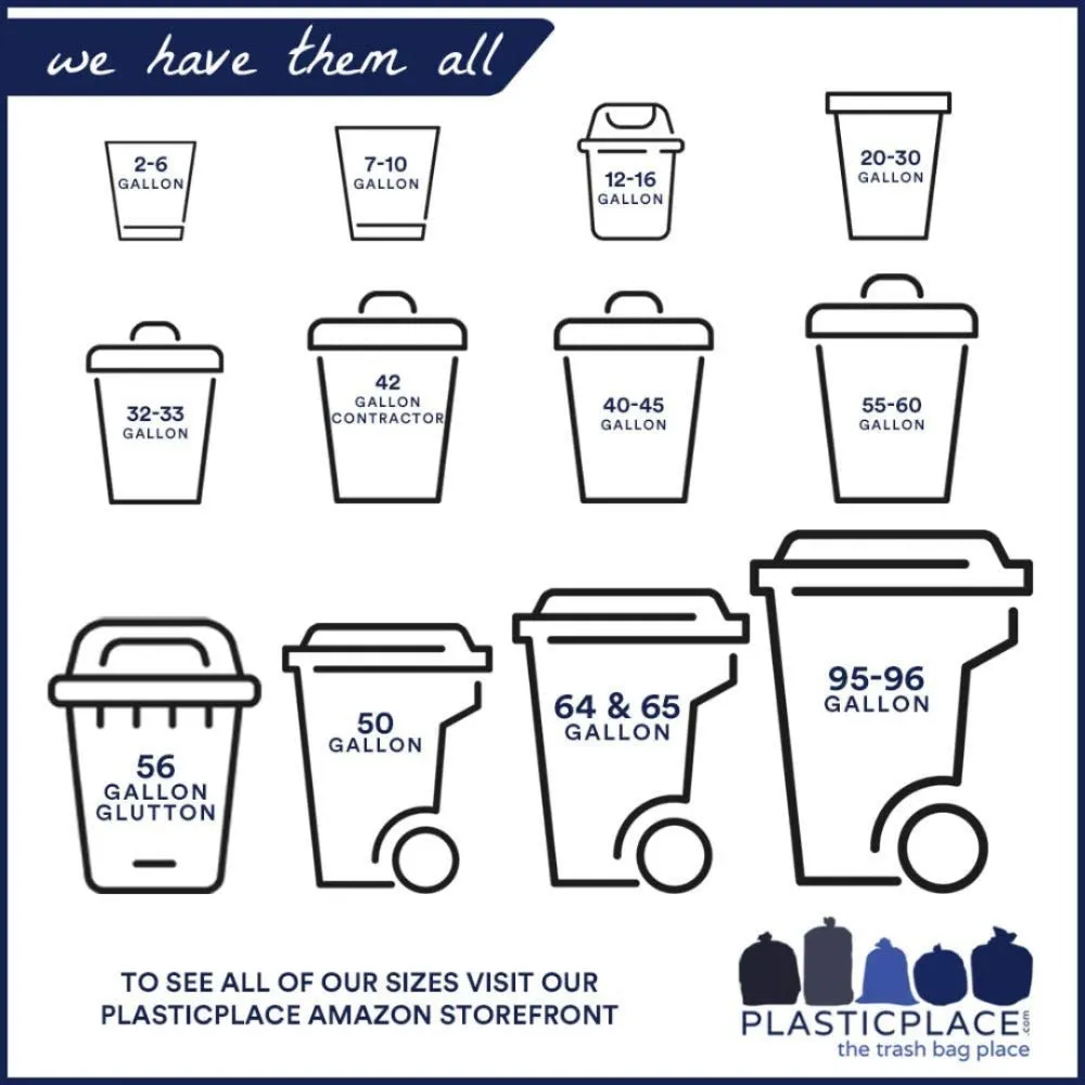 32-33 Gallon Trash Bags - 1.0 Mil - 100/Case