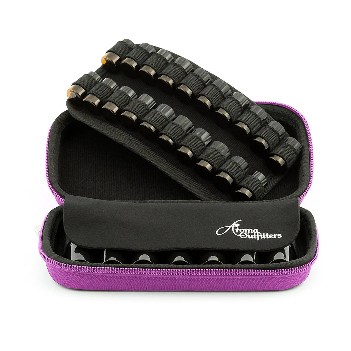 Aroma Outfitters Essential Oil Carrying Case. Premium Storage Protection & Organizer for Roller Bottles. Carry Case Protects up to 14 Roller Balls and Sample Drams - Perfect for Travel (Pink) pink