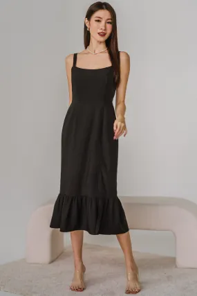 Ballet of Petal Midi Dress (Black)