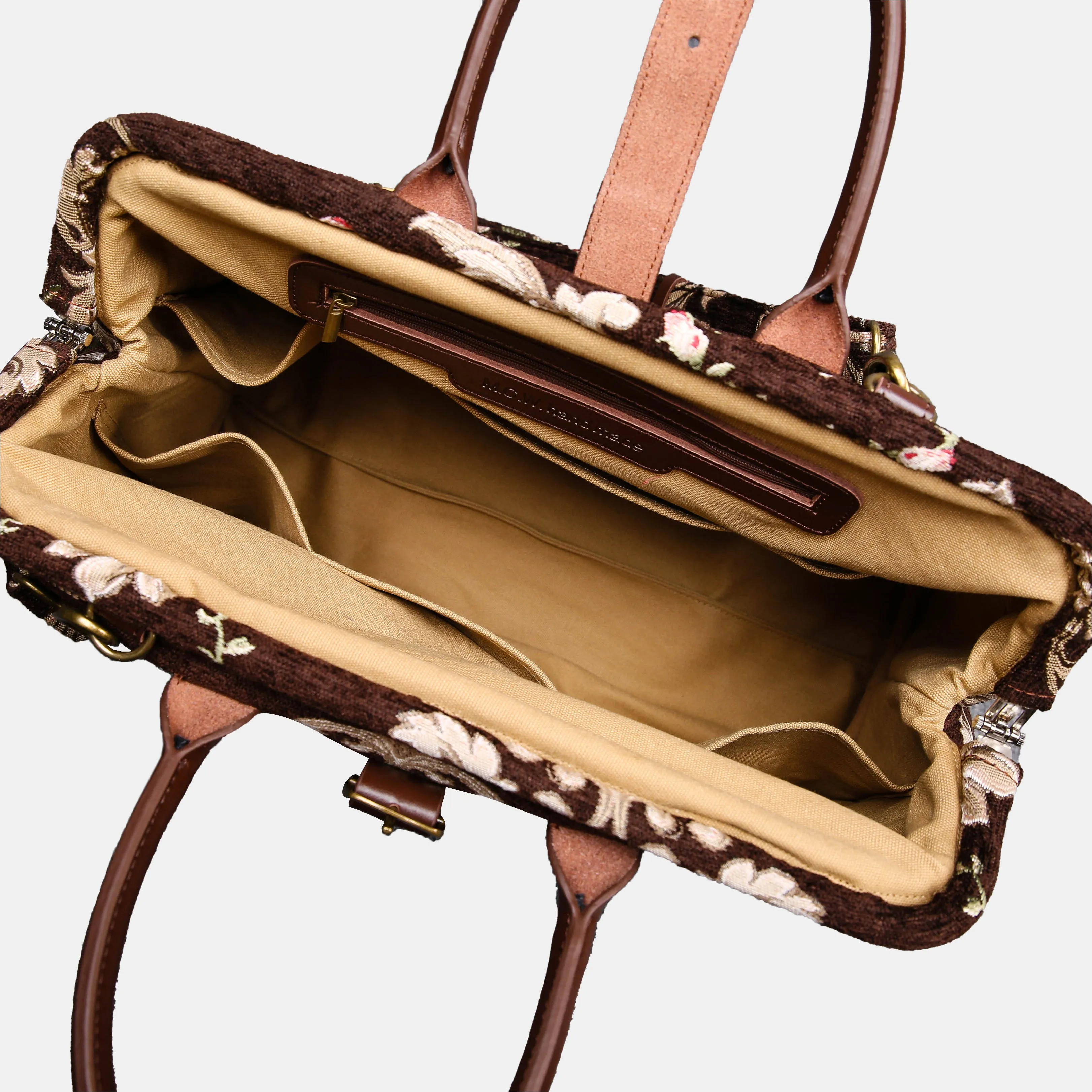 Baroque Garden Brown Mary Poppins Weekender
