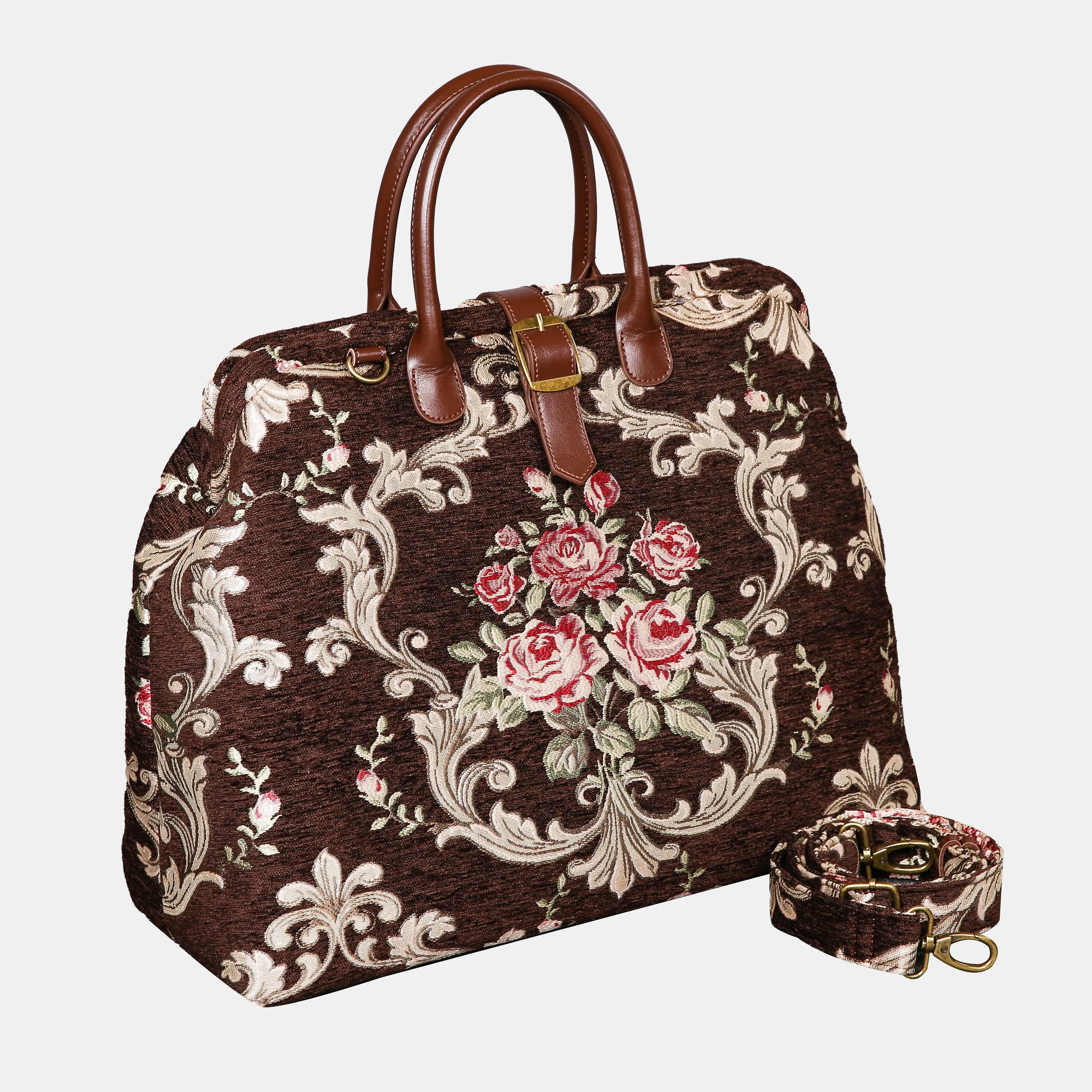Baroque Garden Brown Mary Poppins Weekender