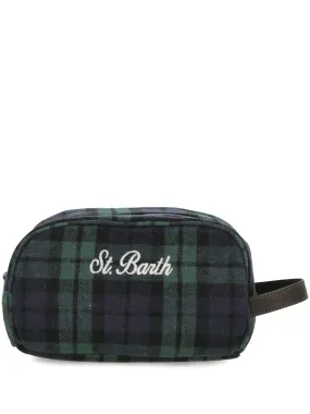 Blue Corduroy Beauty Case with Handle