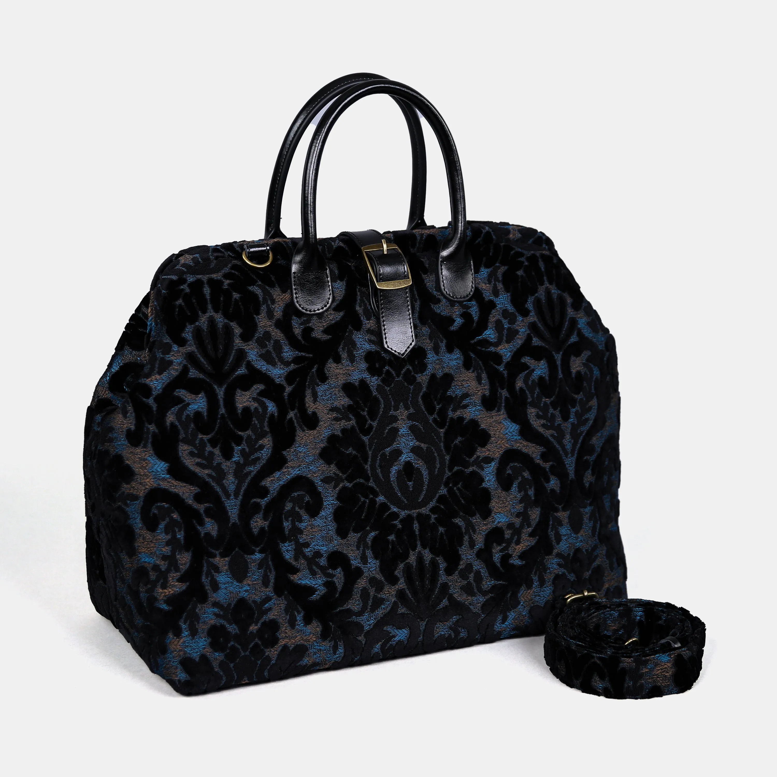 Burnout Velvet Black Mary Poppins Weekender