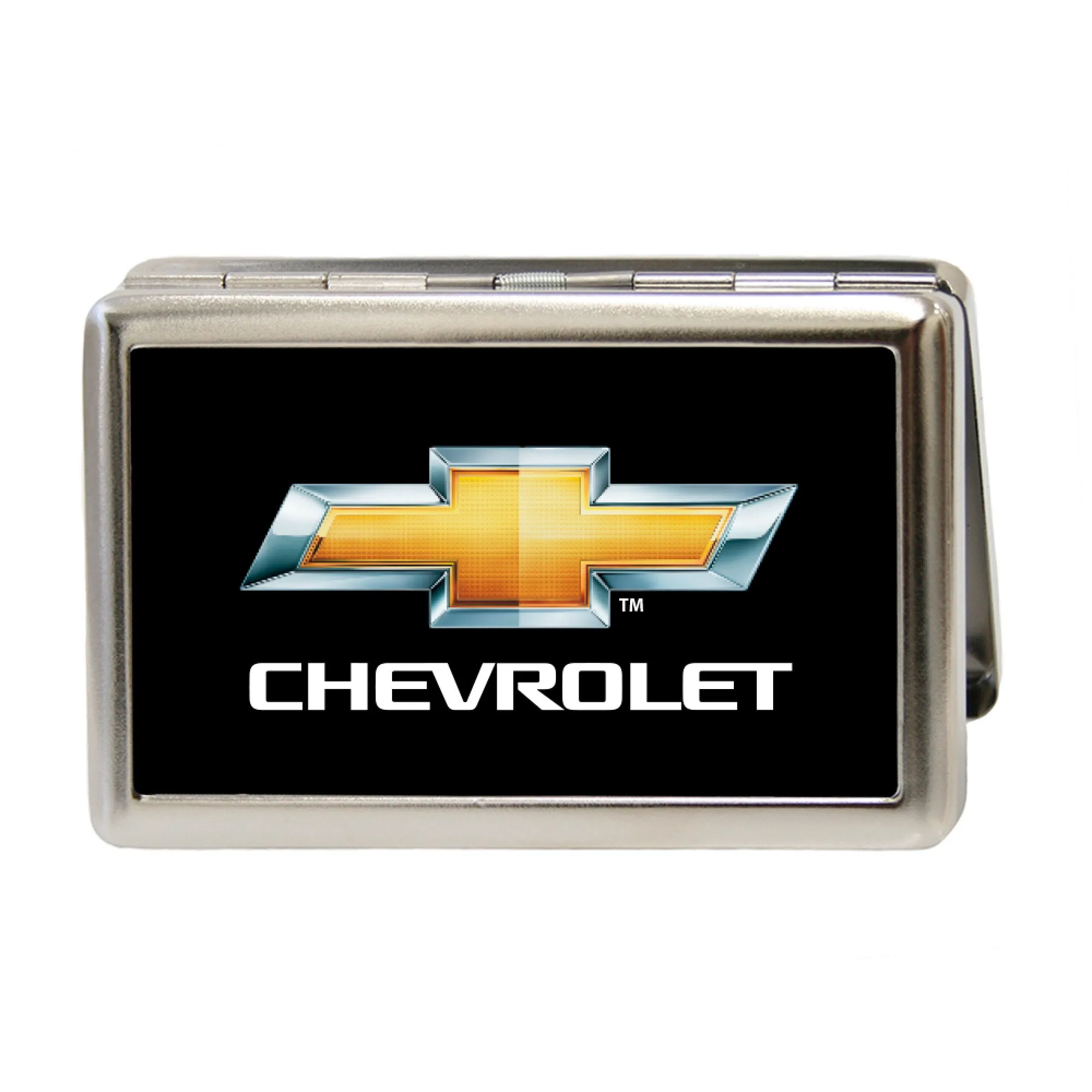 Business Card Holder - LARGE - CHEVROLET Bowtie Logo FCG Black Silver Gold White