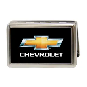 Business Card Holder - LARGE - CHEVROLET Bowtie Logo FCG Black Silver Gold White