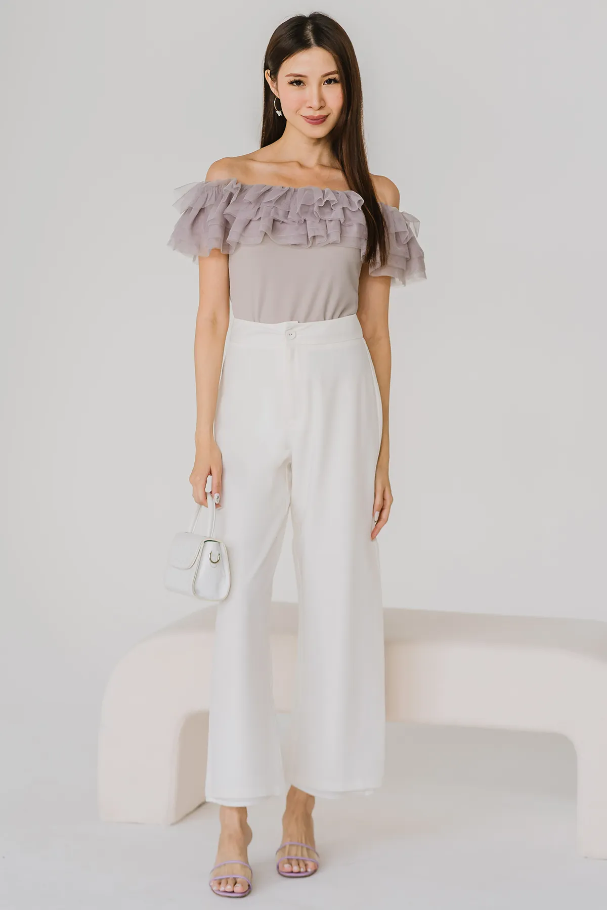 Cali Dream Mesh Top (Lilac Grey)