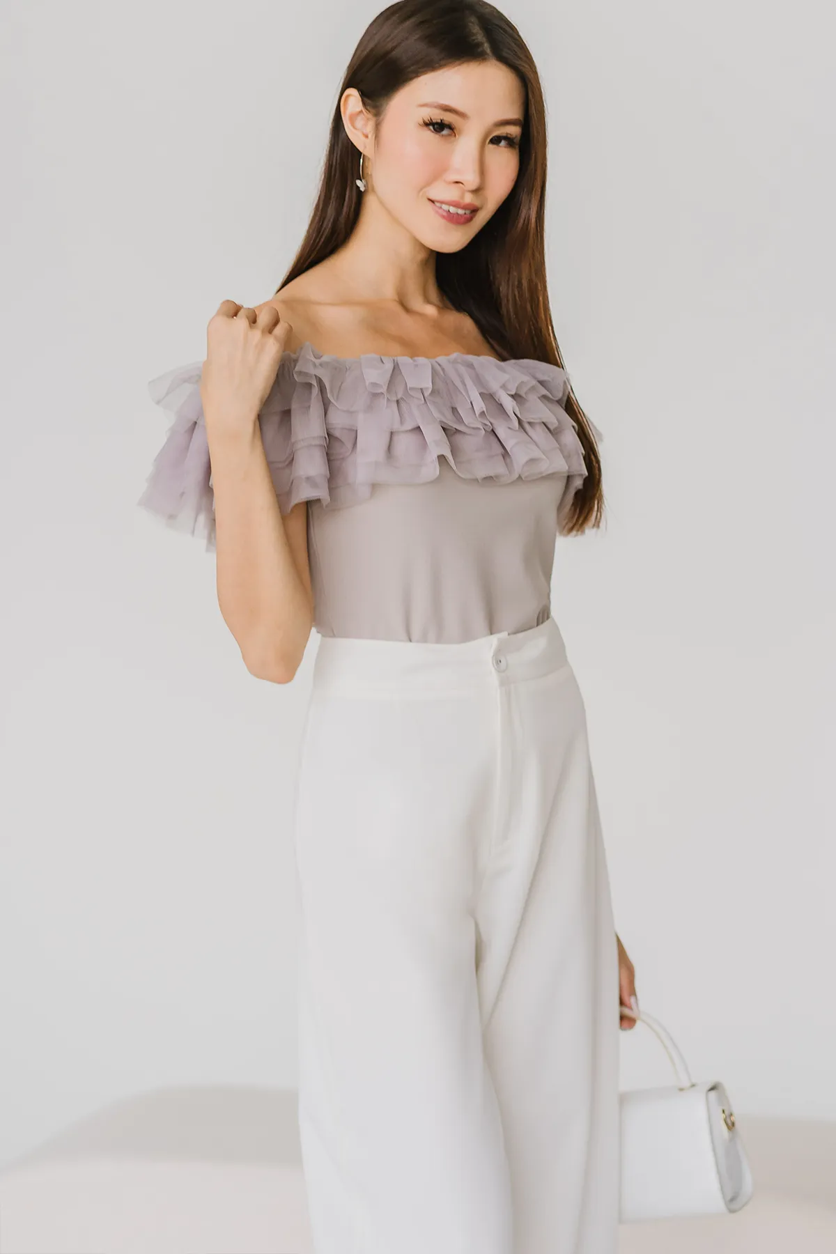 Cali Dream Mesh Top (Lilac Grey)