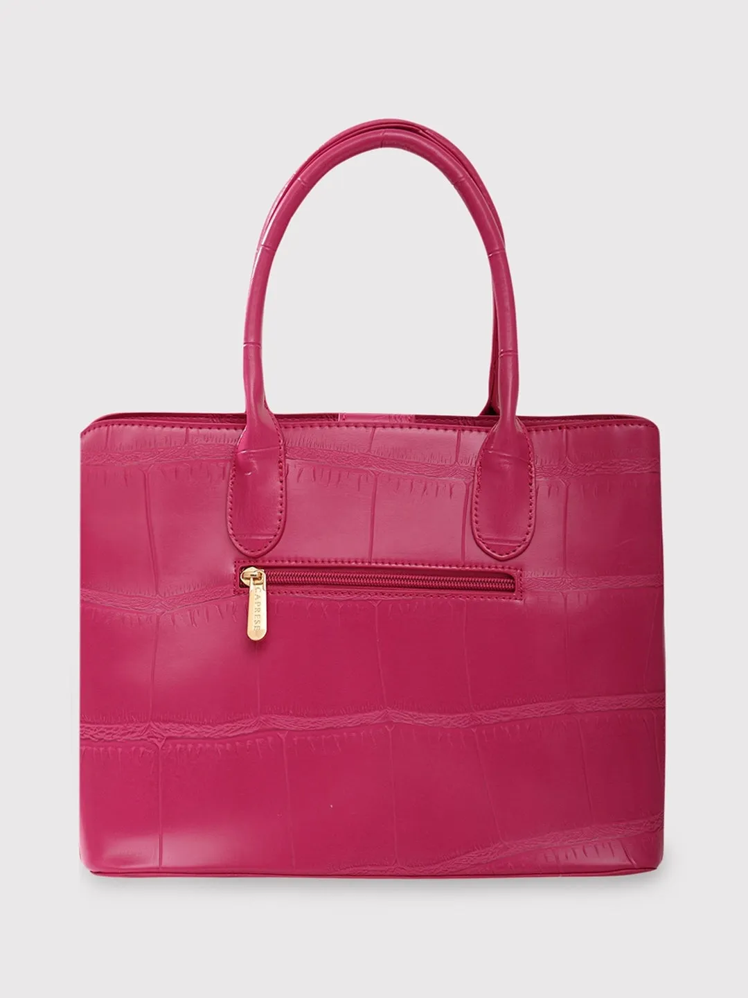 Caprese Mink Satchel Small Women Handbag |Shoulder Bag With Double Handle Fuschia
