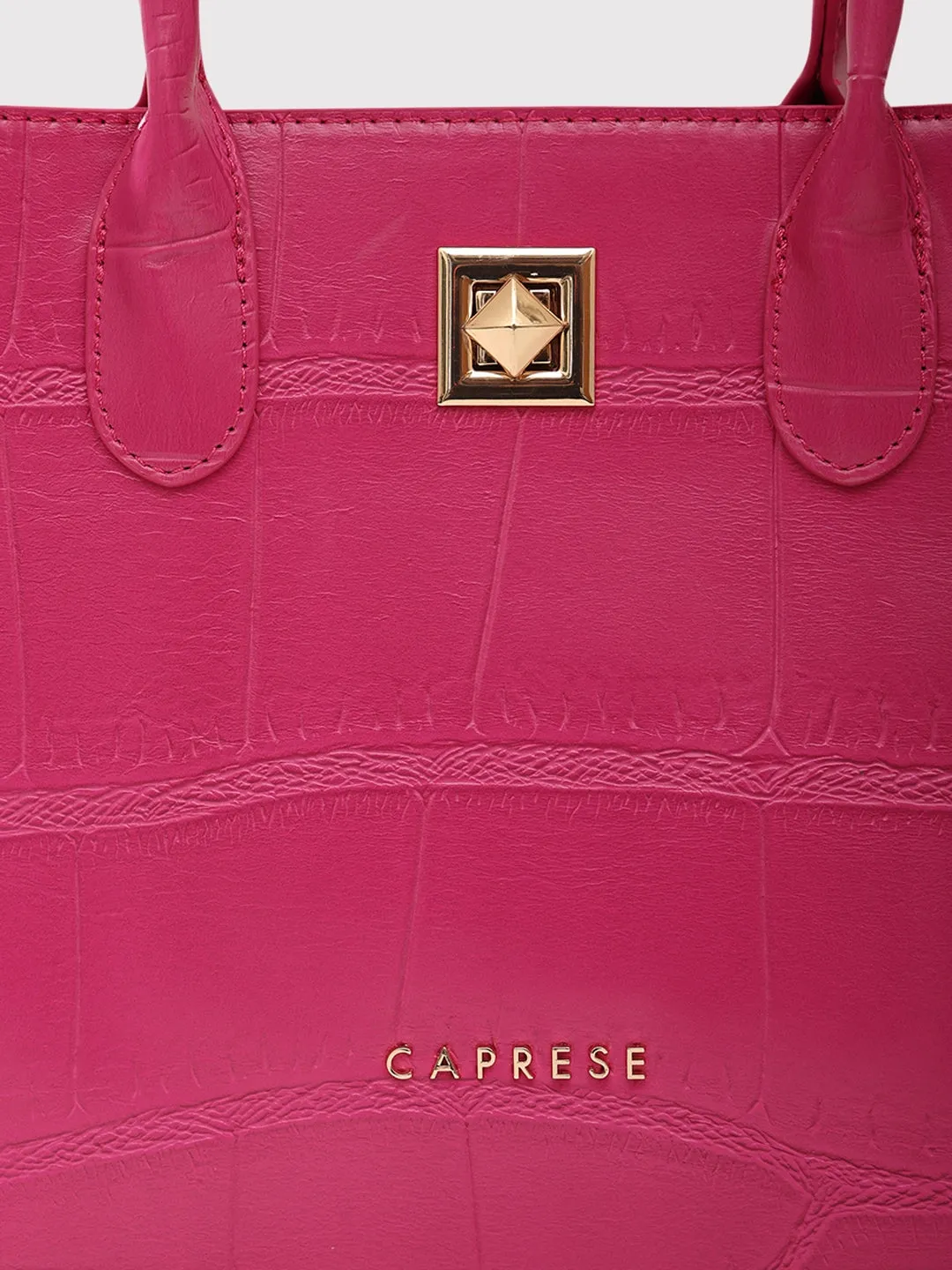 Caprese Mink Satchel Small Women Handbag |Shoulder Bag With Double Handle Fuschia