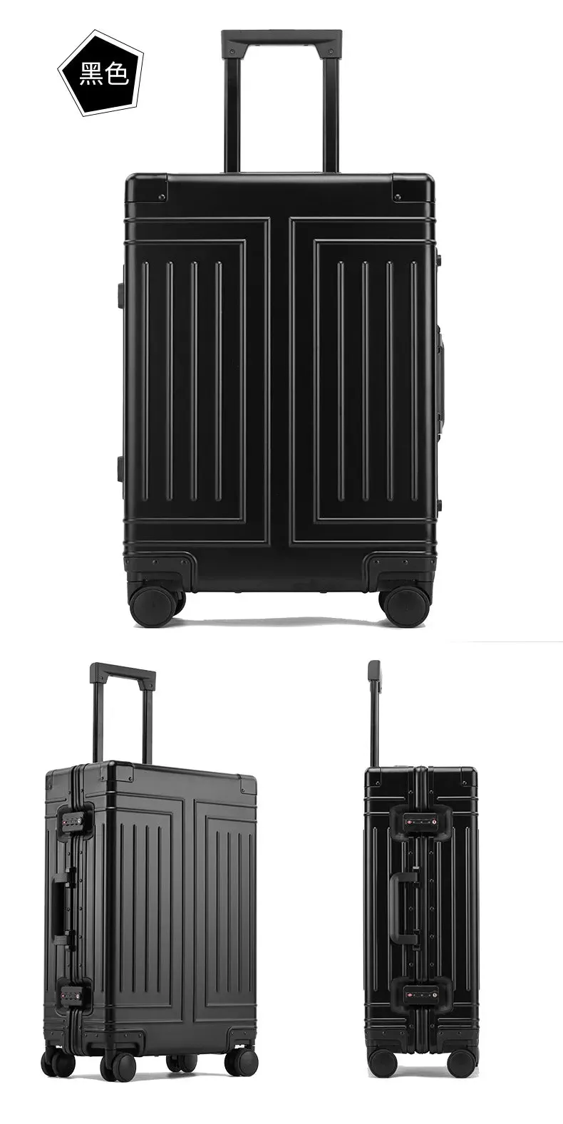 Durable Aluminum Luggage Set – Cabin Carry-On Suitcase with Wheels