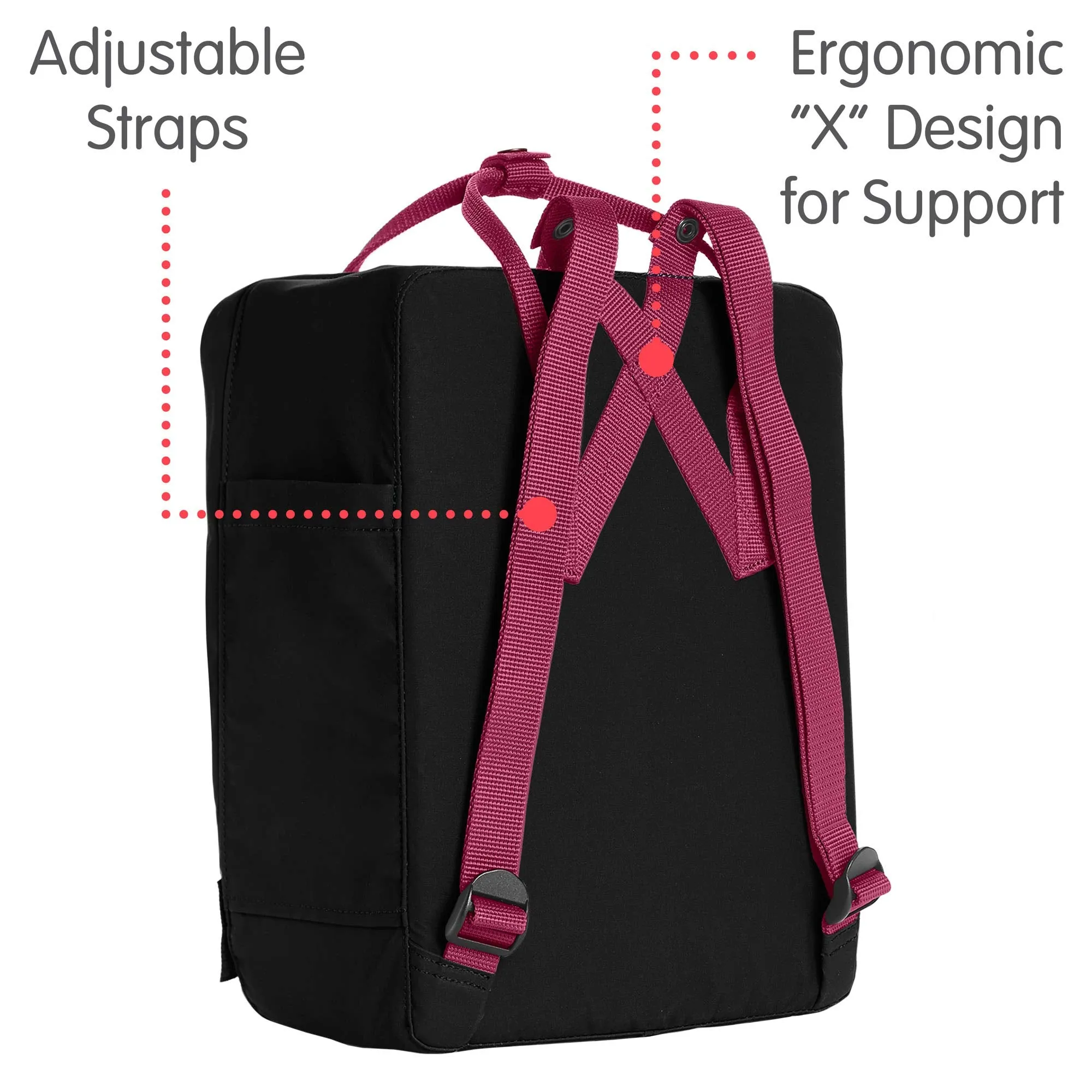 Fjallraven - Kanken Classic Backpack for Everyday, Limited Edition Black/Plum