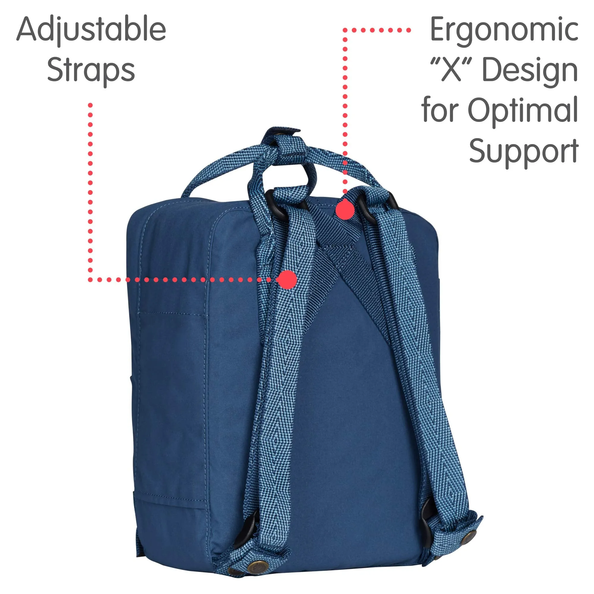 Fjallraven - Kanken Classic Backpack for Everyday, Royal Blue/Goose Eye