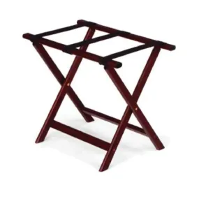 Forbes Industries 934-MO 24" Oak Luggage Rack, Medium Finish, With Brown Poly Straps