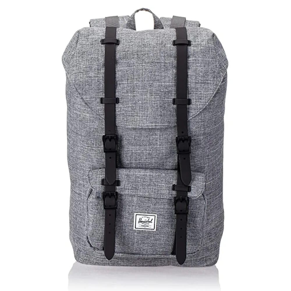 Herschel Unisex Raven Crosshatch/Black Rubber/3m Insert Mid-Volume 17L Laptop Backpack - 10020-00919