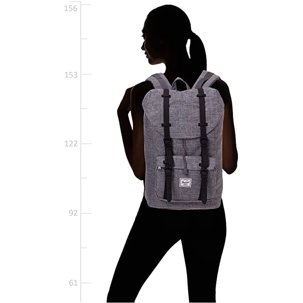 Herschel Unisex Raven Crosshatch/Black Rubber/3m Insert Mid-Volume 17L Laptop Backpack - 10020-00919
