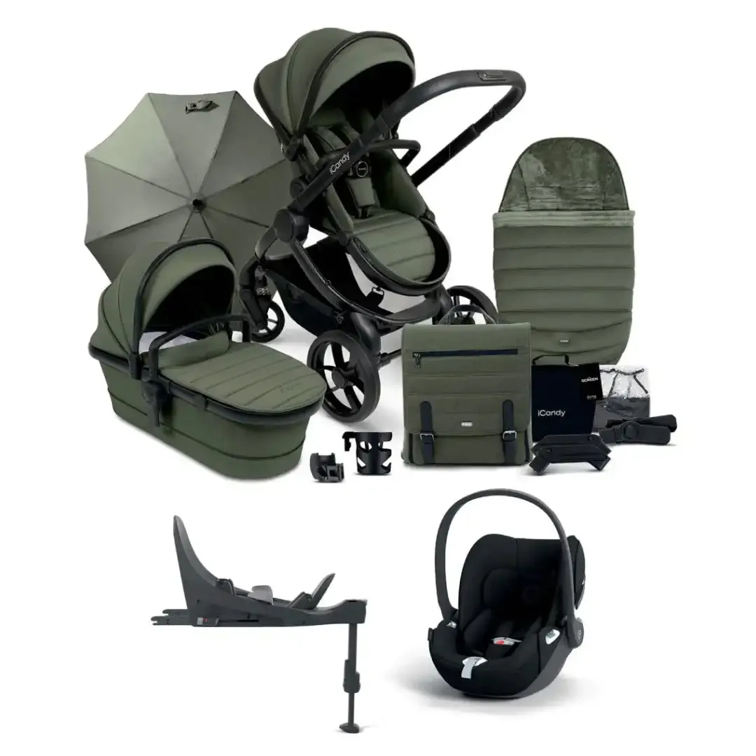 iCandy Peach 7 Complete Pushchair Bundle with Cloud T Car Seat & Base - Ivy