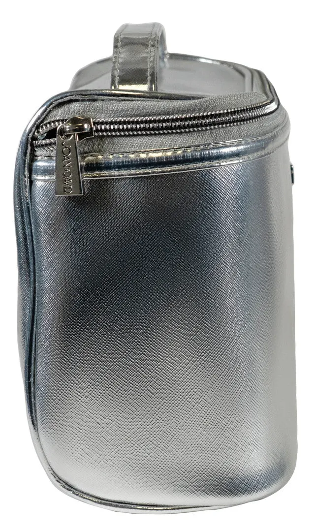 Joan & David Metallic Top Handle Train Case