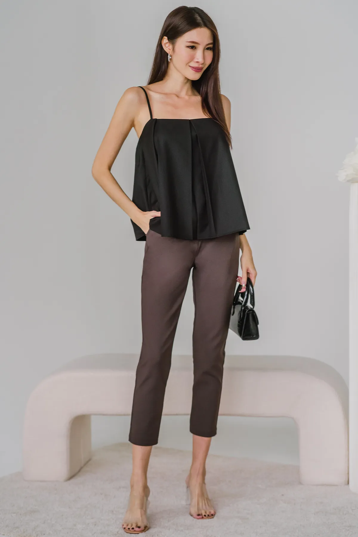 Lissom Pleated Top (Black)