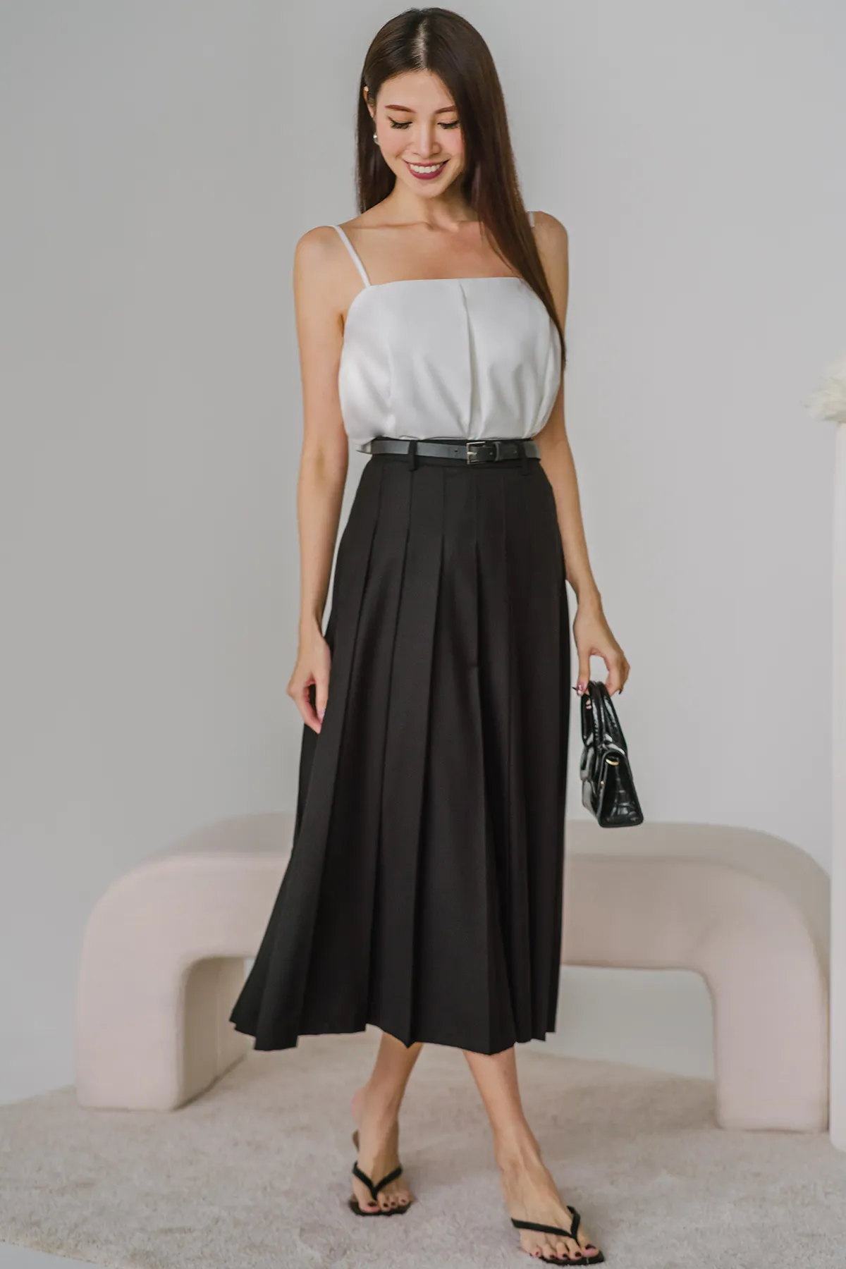 Lissom Pleated Top (White)