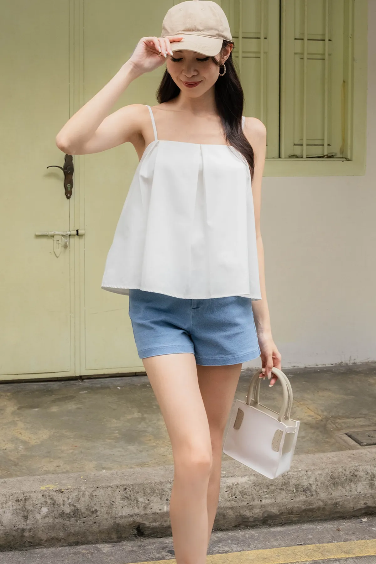Lissom Pleated Top (White)