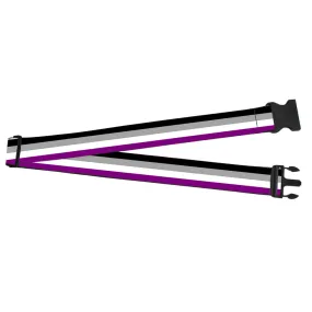 Luggage Strap - 2.0" - Flag Asexual Black Gray White Purple