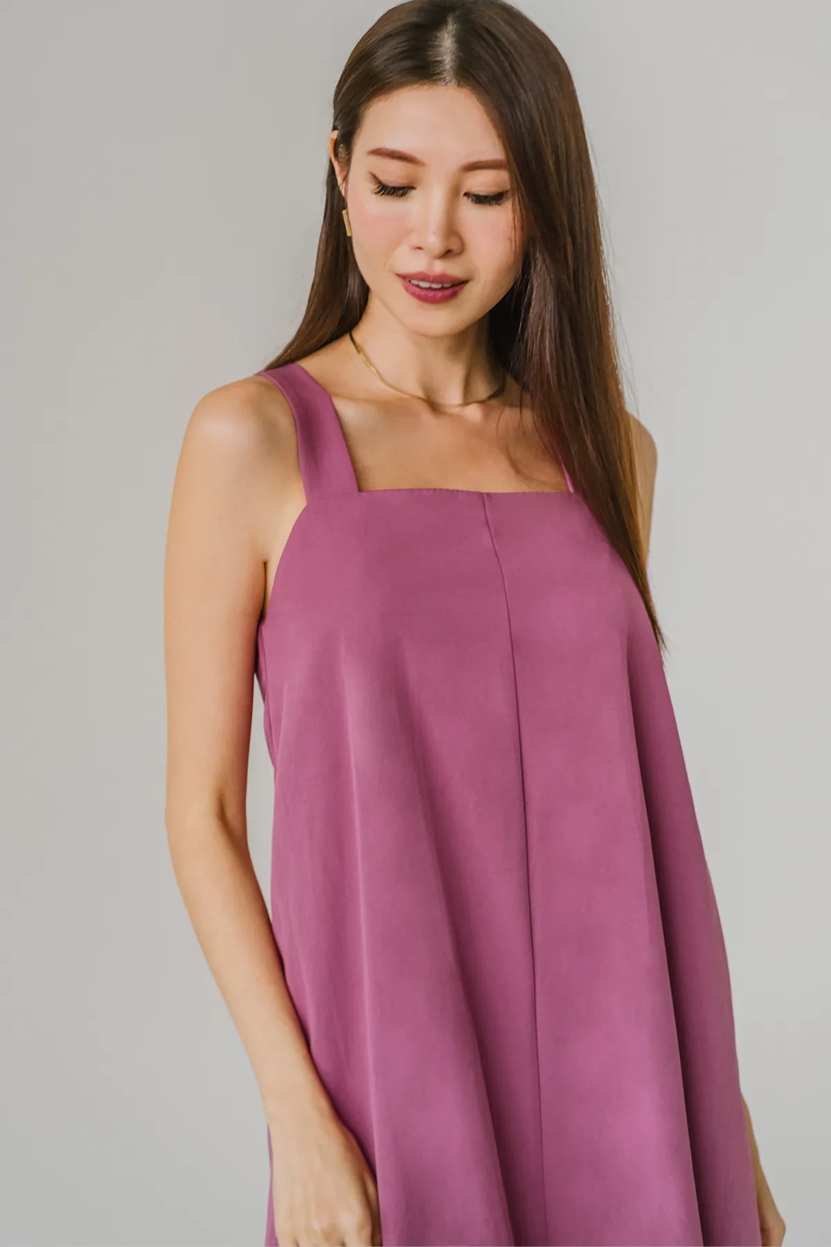 Moonlit Padded Midaxi Dress (Berry)
