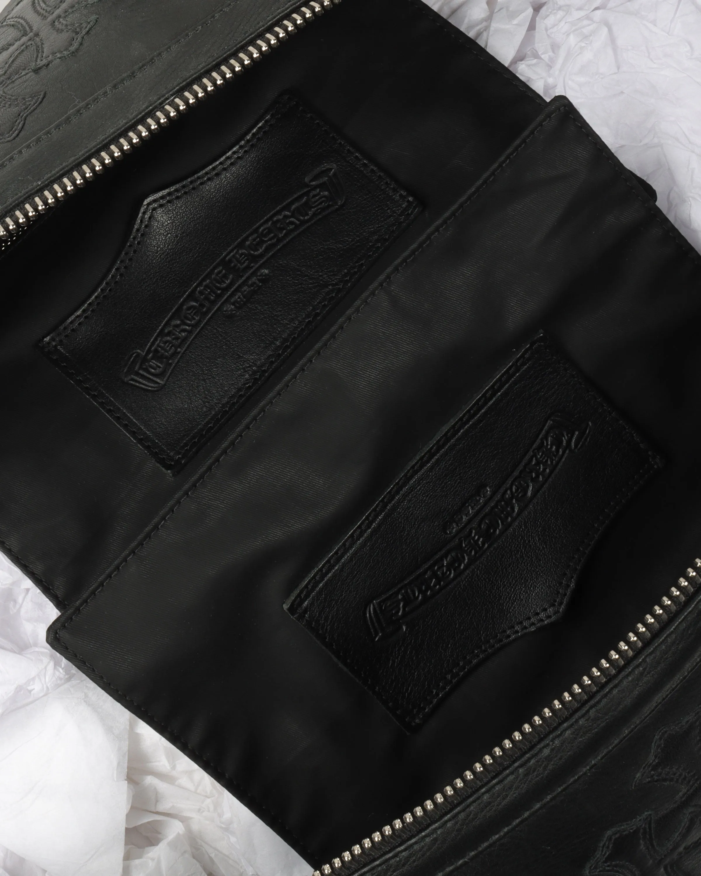 Nylon & Leather Cross Patch Duffel Bag