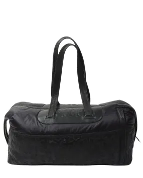 Nylon & Leather Cross Patch Duffel Bag