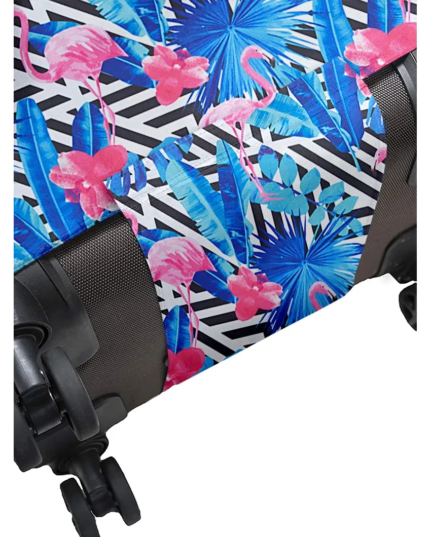 ONLY LUGGAGE COVER | Dark Blue Polyester Stretchable Printed Protective Luggage Bag Cover
