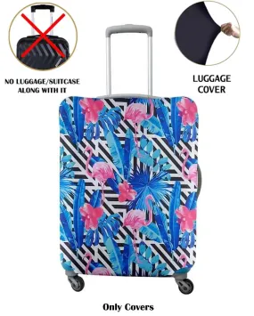 ONLY LUGGAGE COVER | Dark Blue Polyester Stretchable Printed Protective Luggage Bag Cover