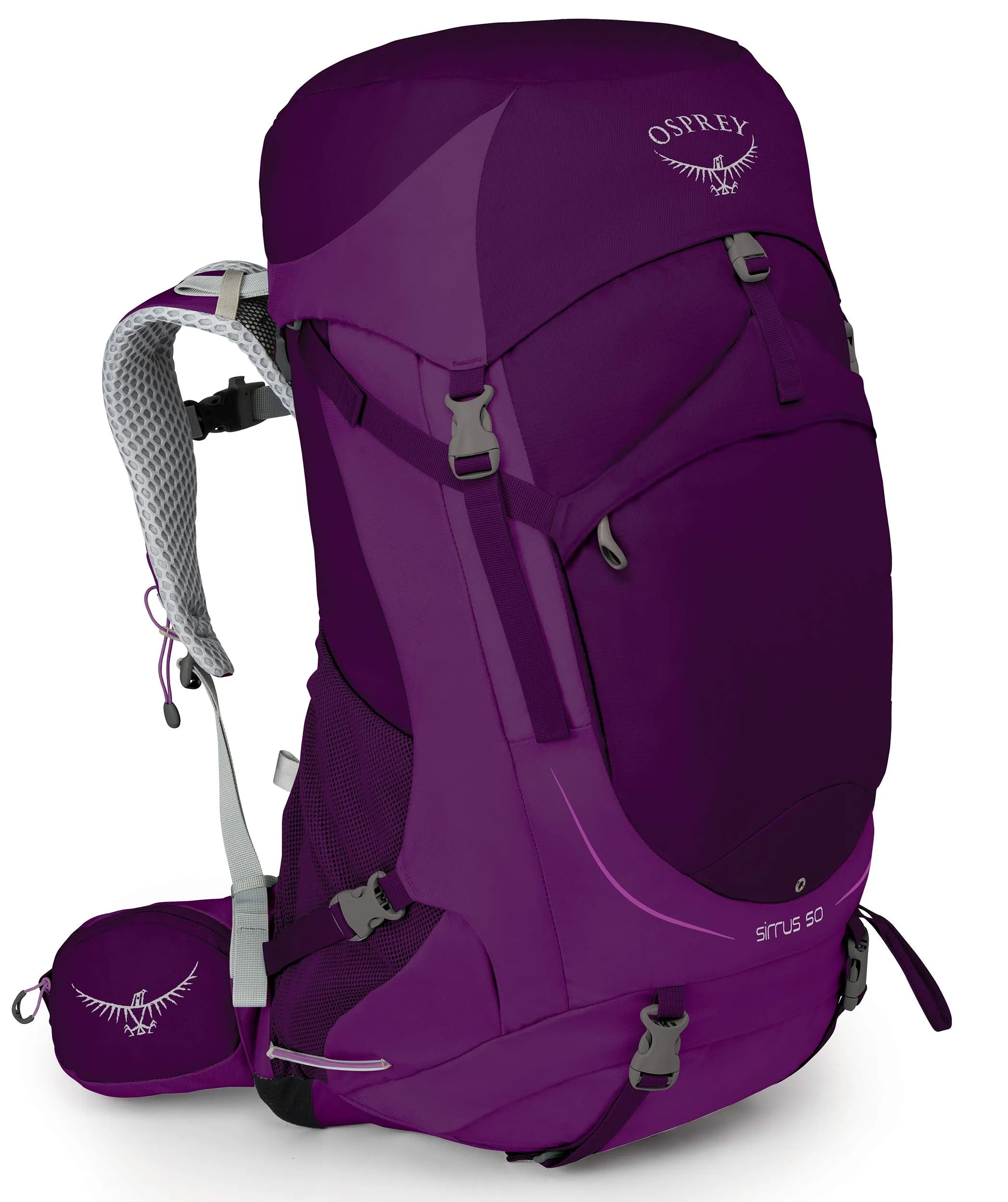 Osprey Packs Sirrus 50 Women's Backpacking Backpack, Ruska Purple, Small/Medium
