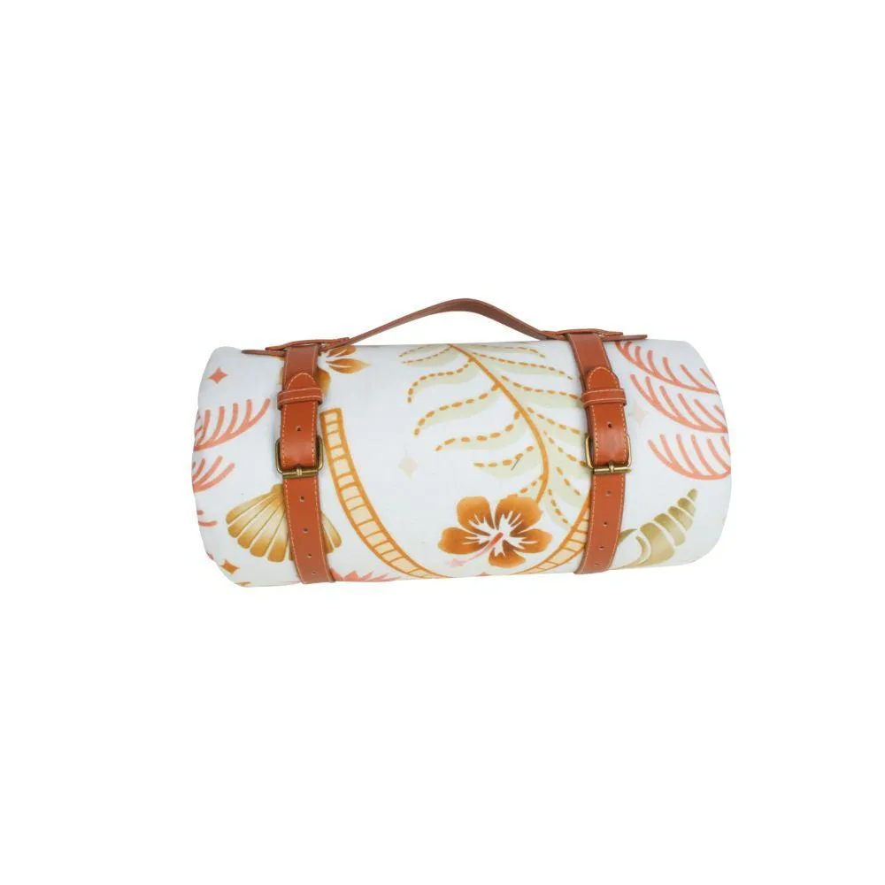 Picnic Blanket With Carry Strap Moroccan Palm