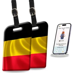 Smart Bag Security Tag - Belgium Flag [Pack 2]