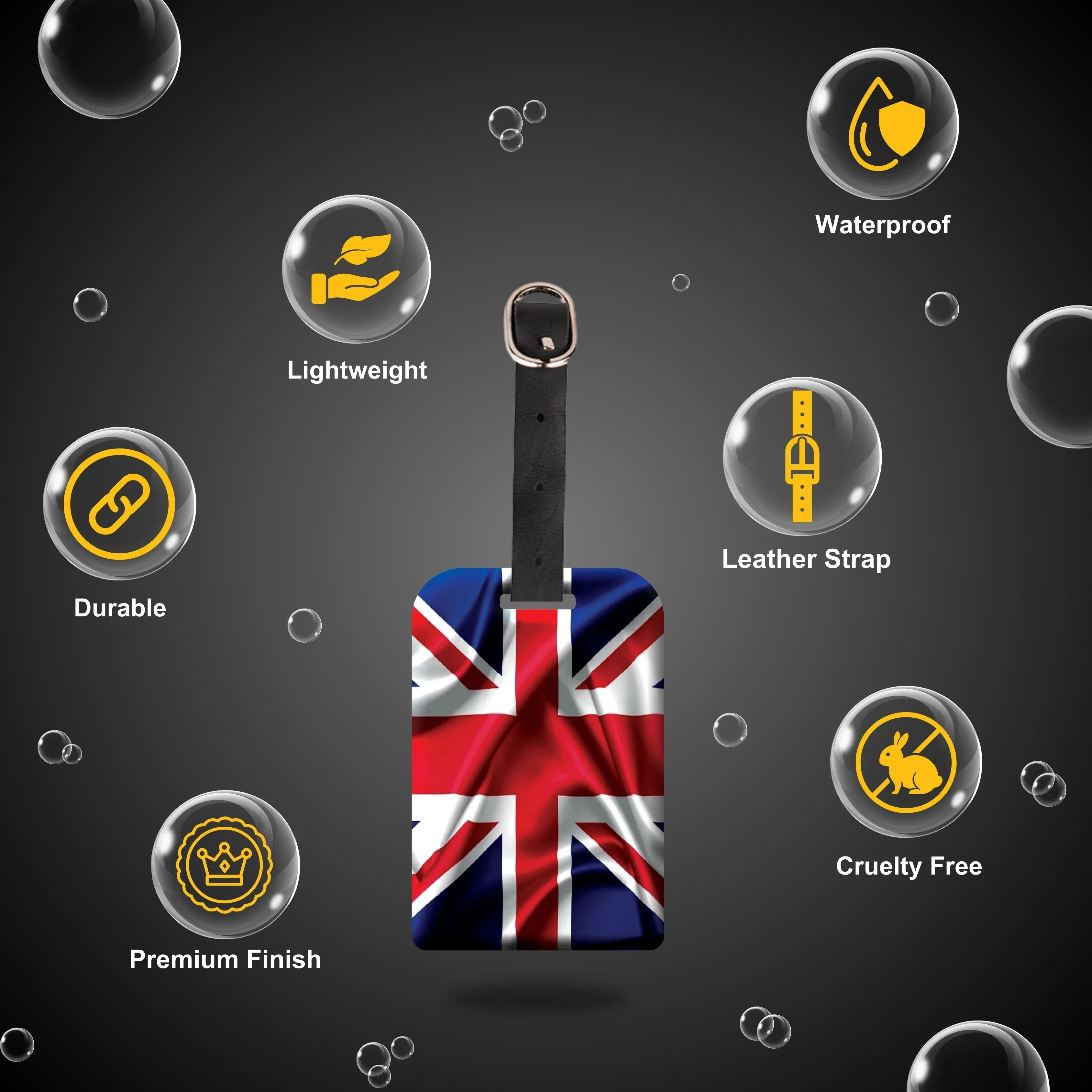 Smart Bag Security Tag - Great Britain Flag [Pack 2]