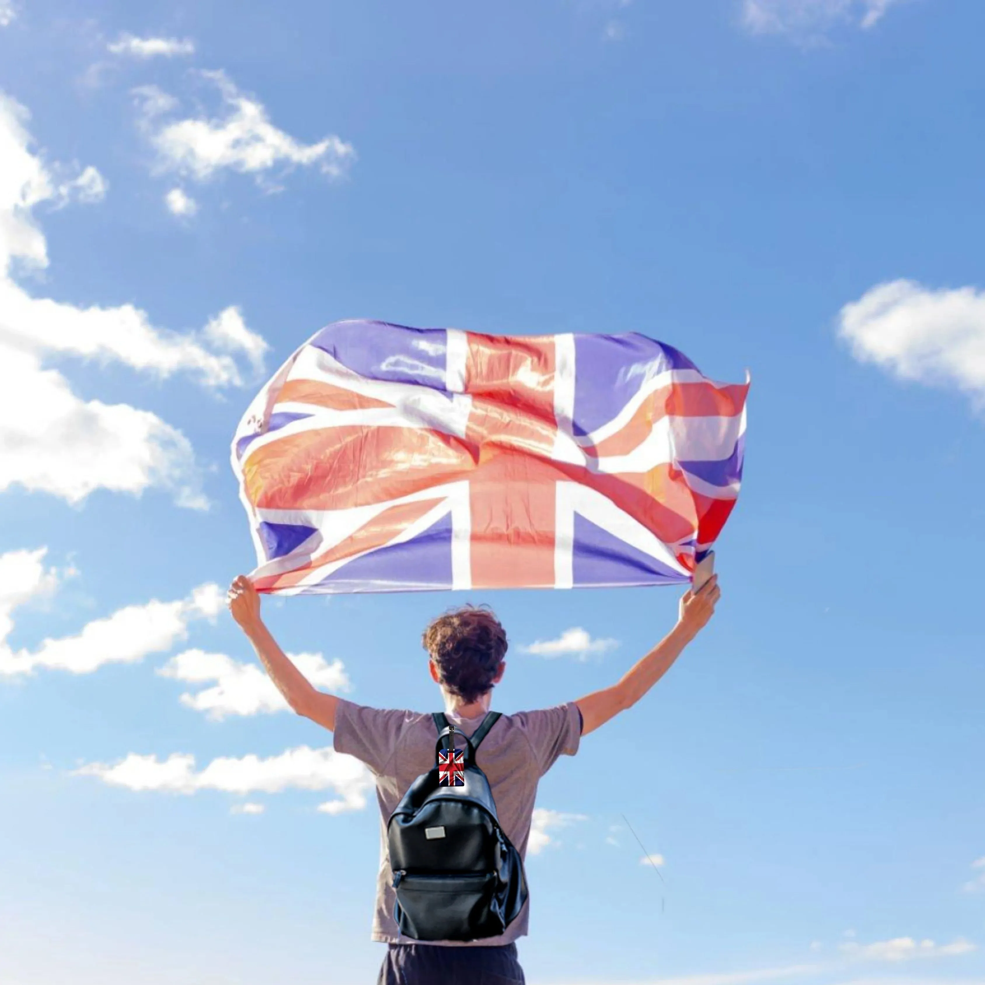 Smart Bag Security Tag - Great Britain Flag [Pack 2]
