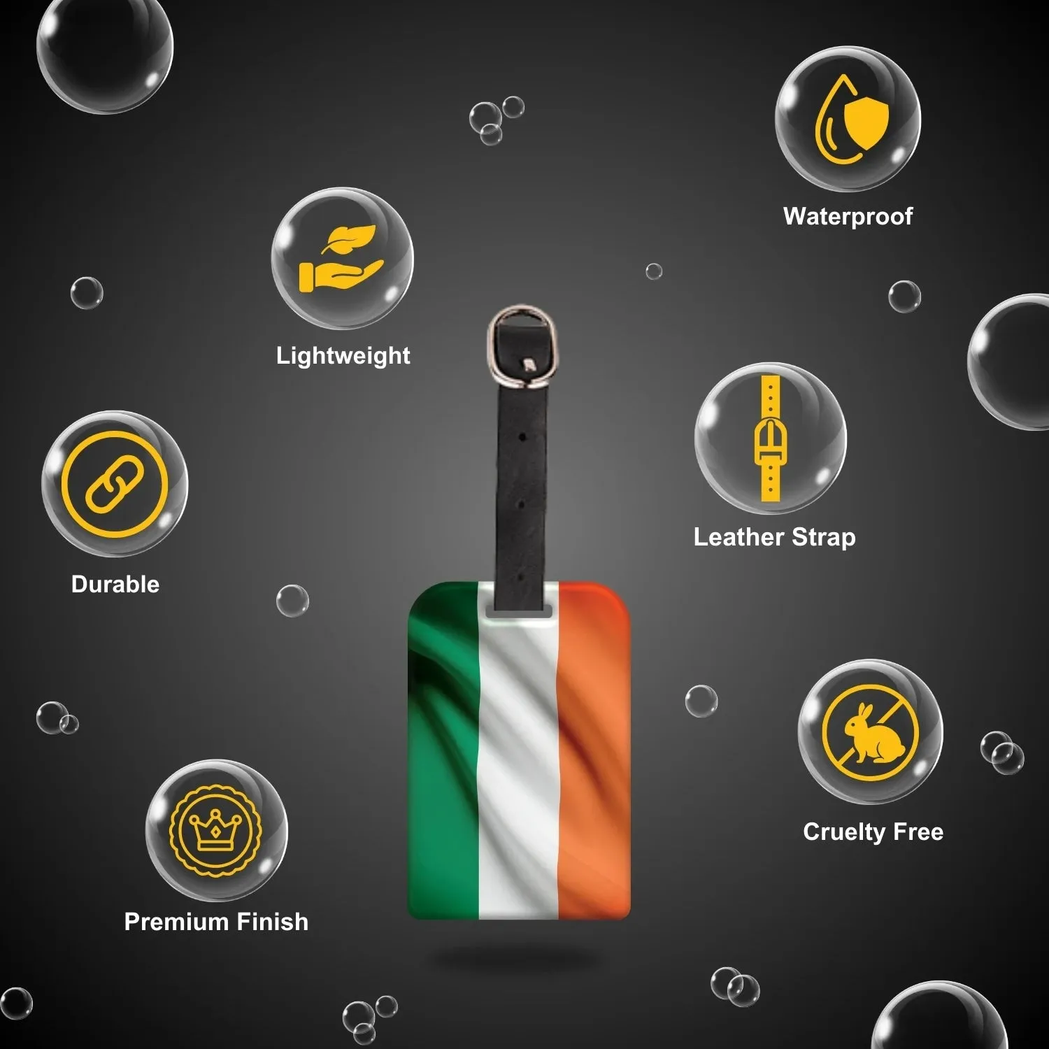 Smart Bag Security Tag - India flag colours [Pack 2]