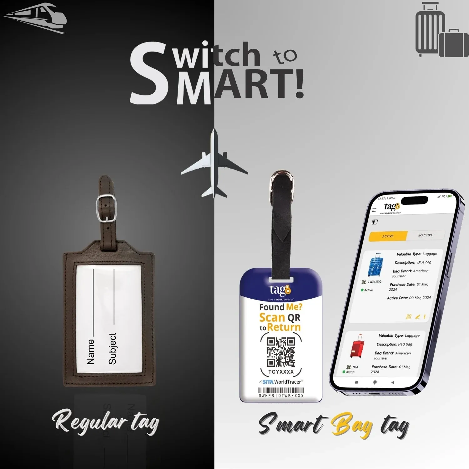 Smart Bag Security Tag - New Zealand Flag [Pack 2]
