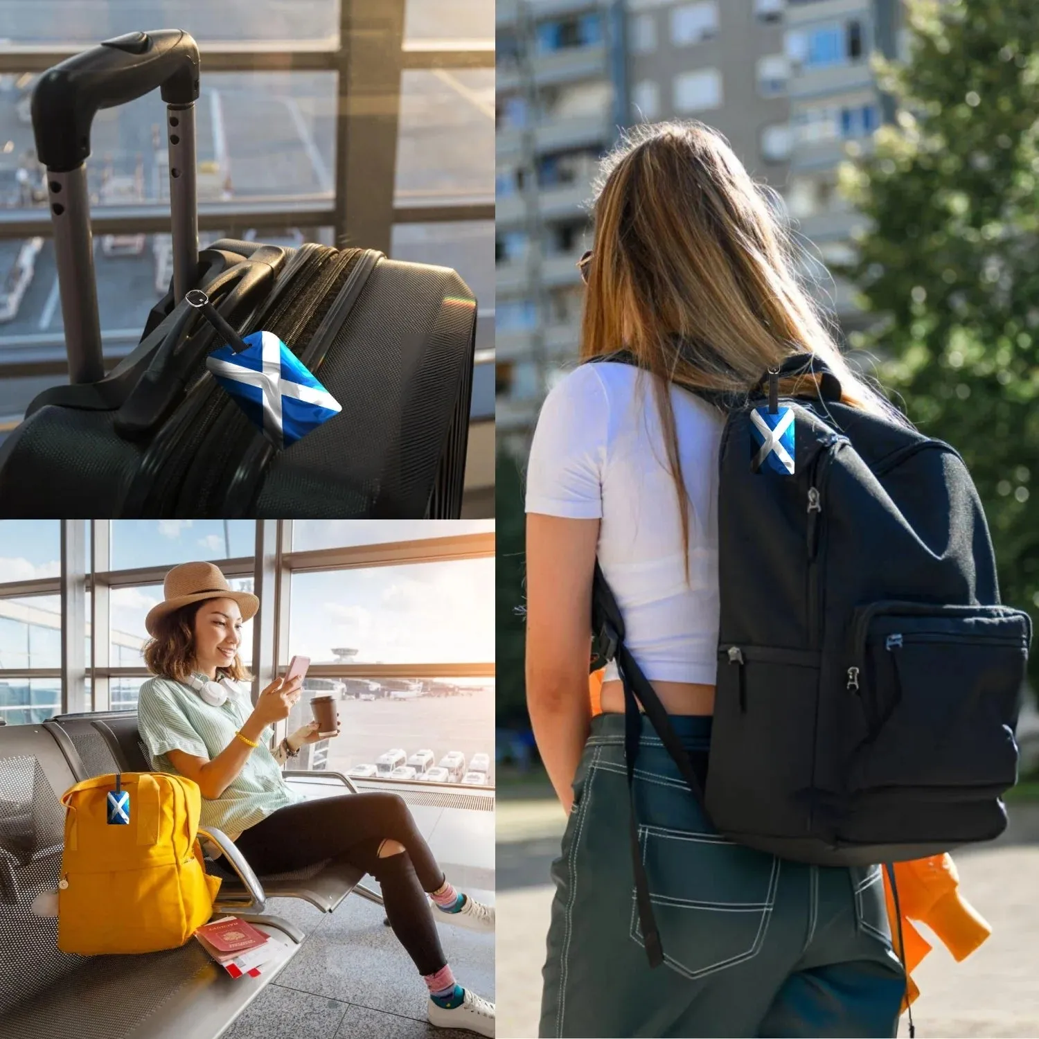 Smart Bag Security Tag - Scotland Flag [Pack 2]