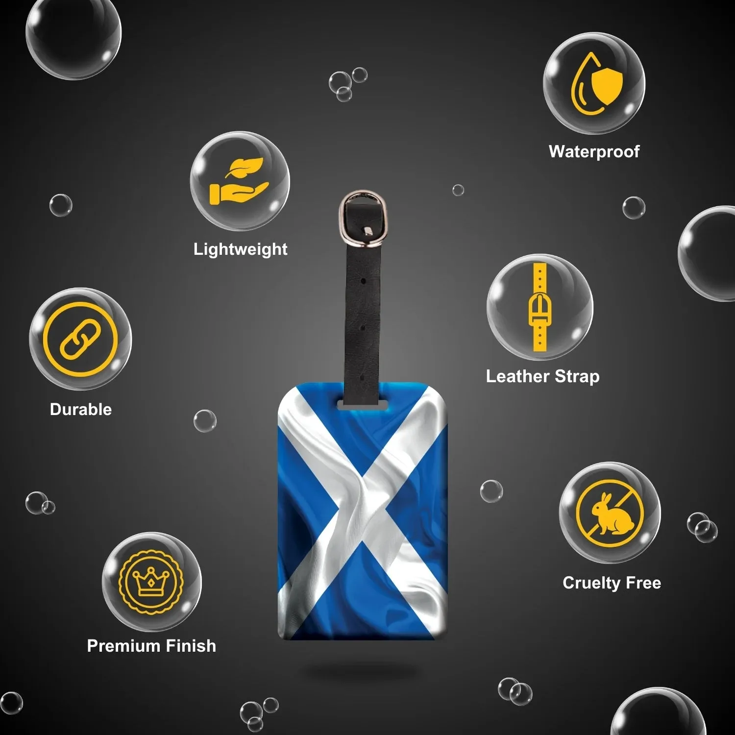 Smart Bag Security Tag - Scotland Flag [Pack 2]