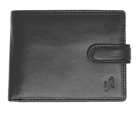 STARHIDE Mens RFID Blocking Genuine Leather Twin ID Card and Coin Pocket Wallet 1213