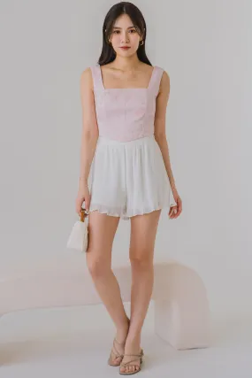 Summer Breeze Pleat Shorts (White)