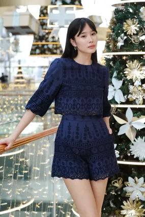 Sunday Morning Crochet Top (Navy)