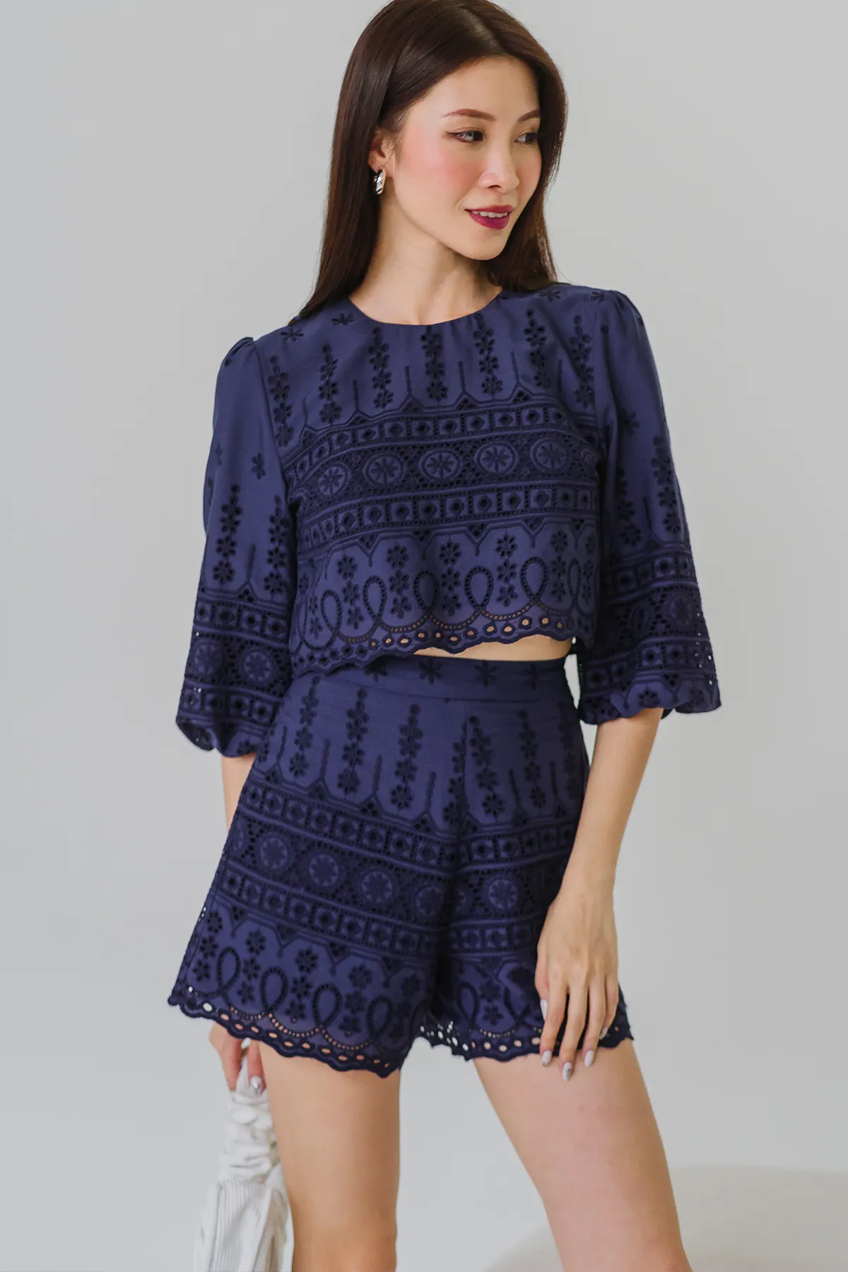Sunday Morning Crochet Top (Navy)