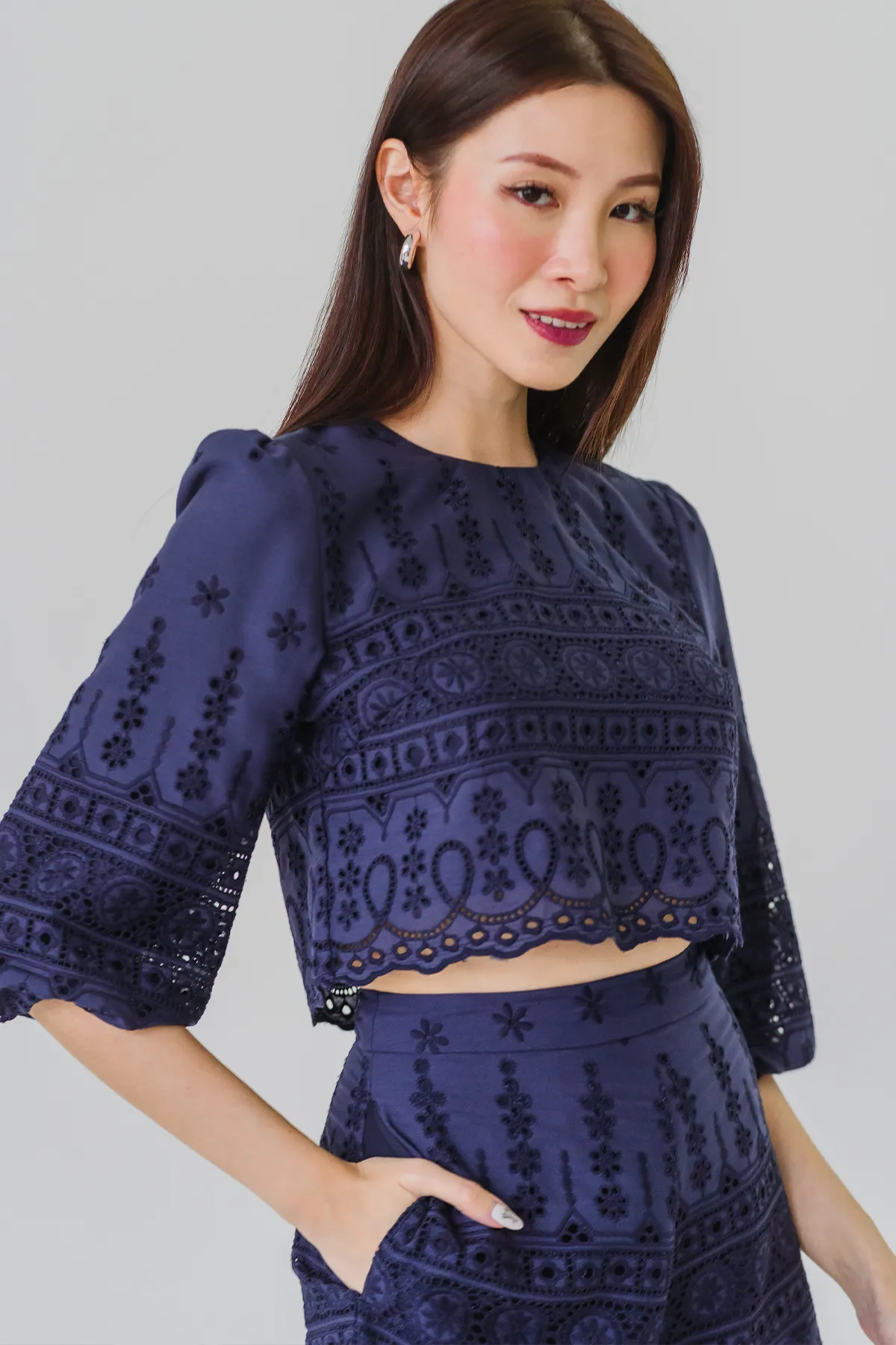 Sunday Morning Crochet Top (Navy)