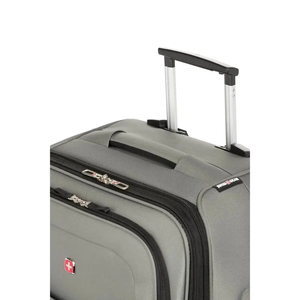 SWISSGEAR 24" Softside Medium Checked Suitcase Spinner Luggage, Gray