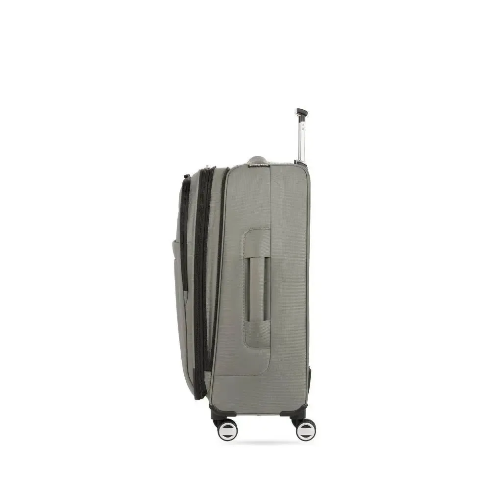 SWISSGEAR 24" Softside Medium Checked Suitcase Spinner Luggage, Gray