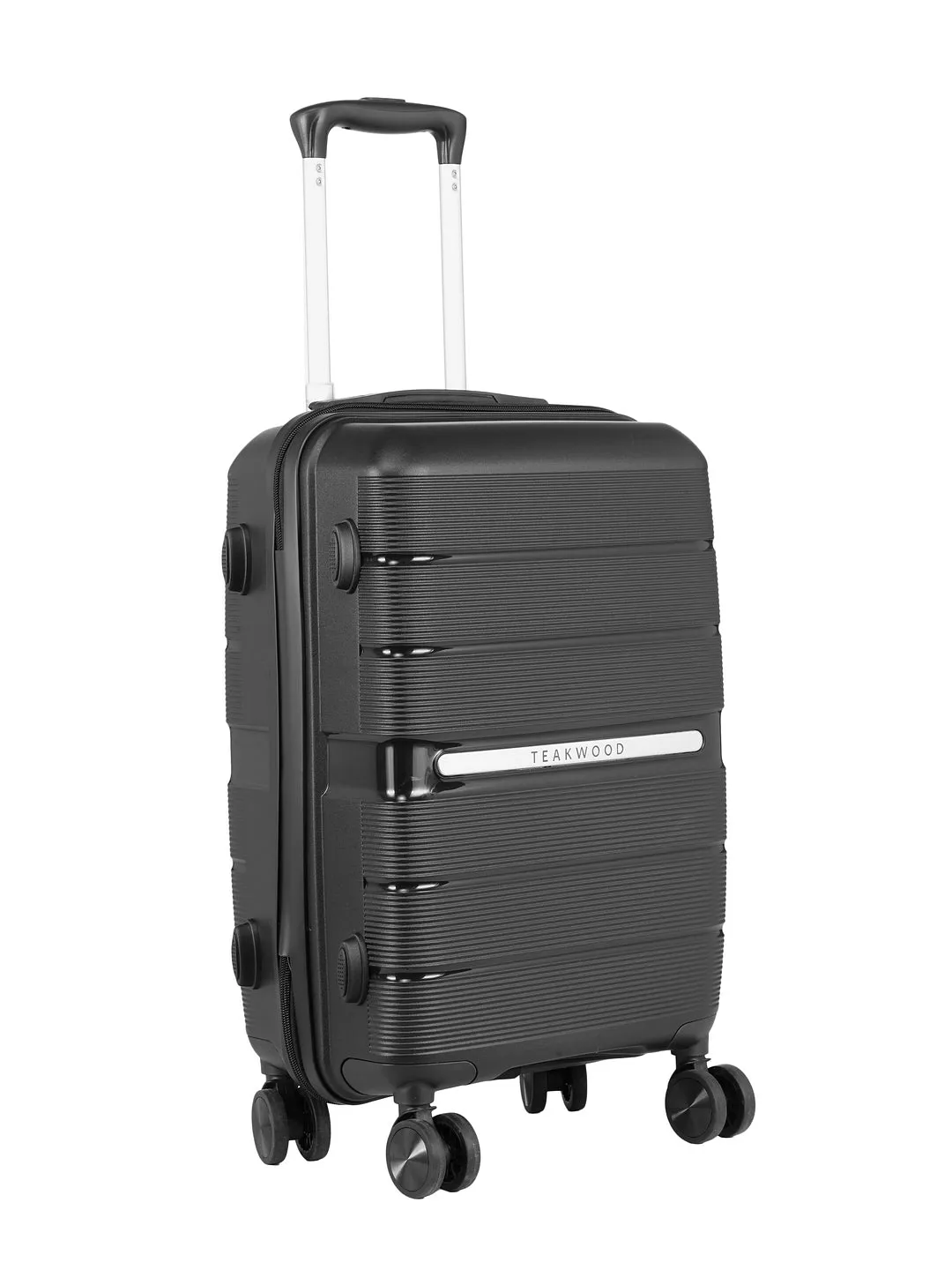 Teakwood Unisex Black Trolley Bag - SET OF THREE