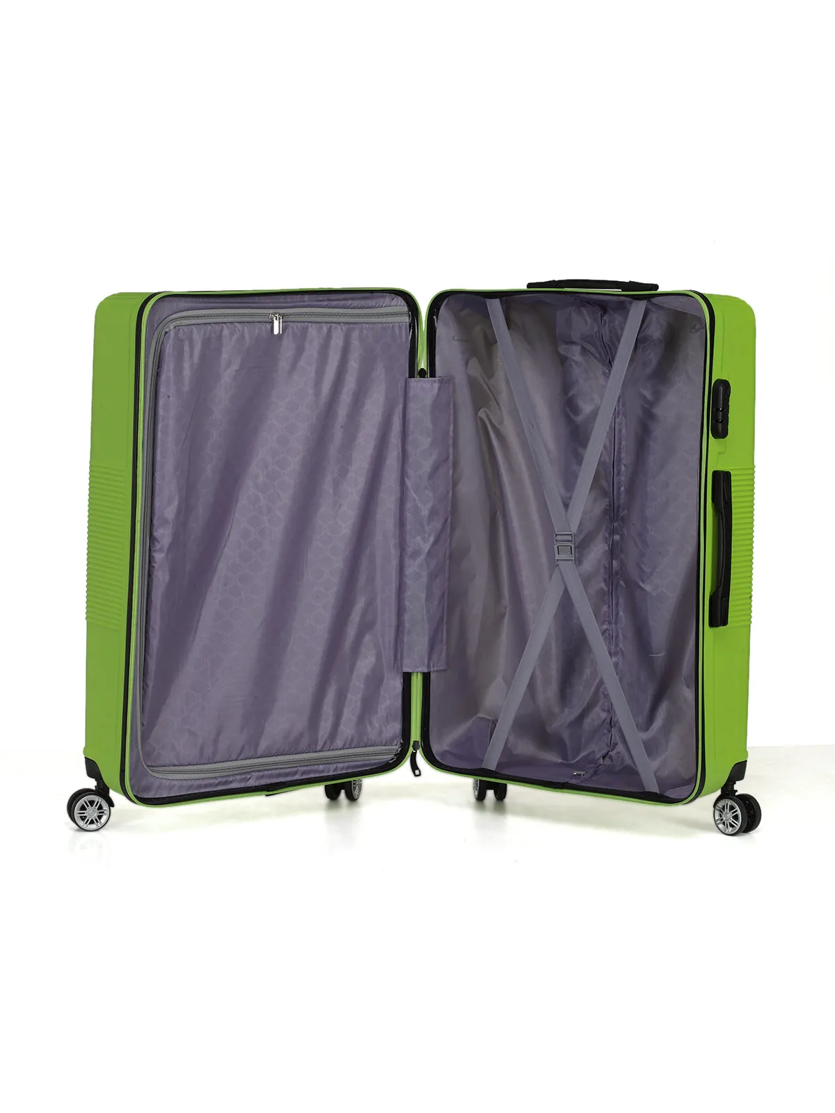 Teakwood Unisex Green Trolley Bag - Large